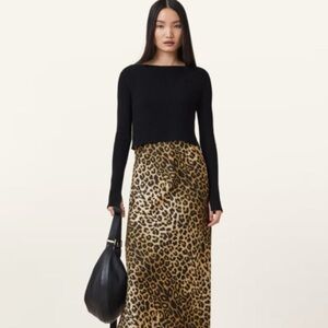 Allsaints Hera Leopard Print Dress